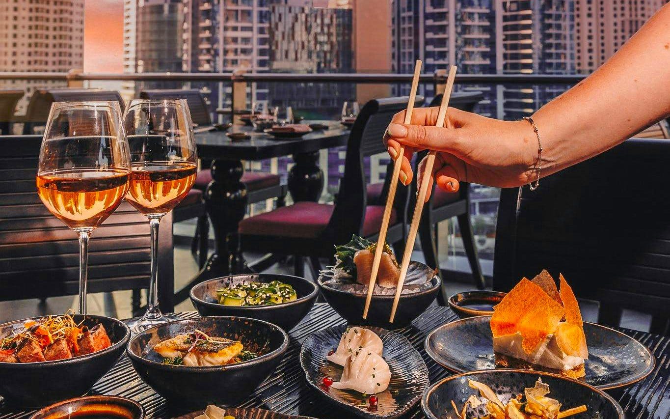 asien asien dubai marina pier 7: abendessen bei sonnenuntergang mit begrüßungsgetränk-5