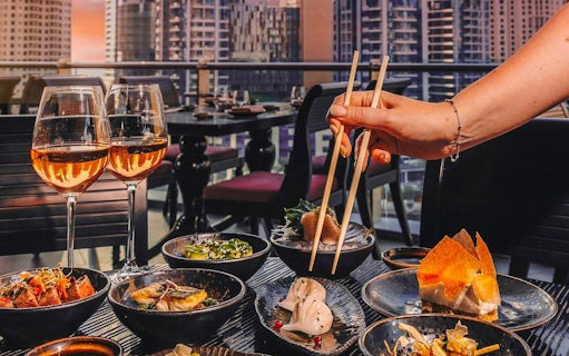 asien asien dubai marina pier 7: abendessen bei sonnenuntergang mit begrüßungsgetränk-5