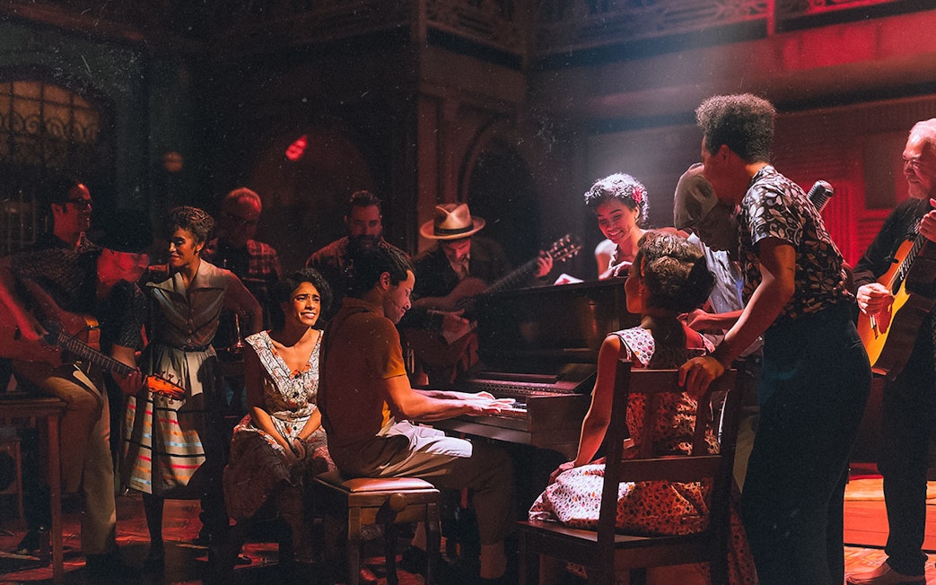 Musicians performing at a lively Buena Vista Social Club event.