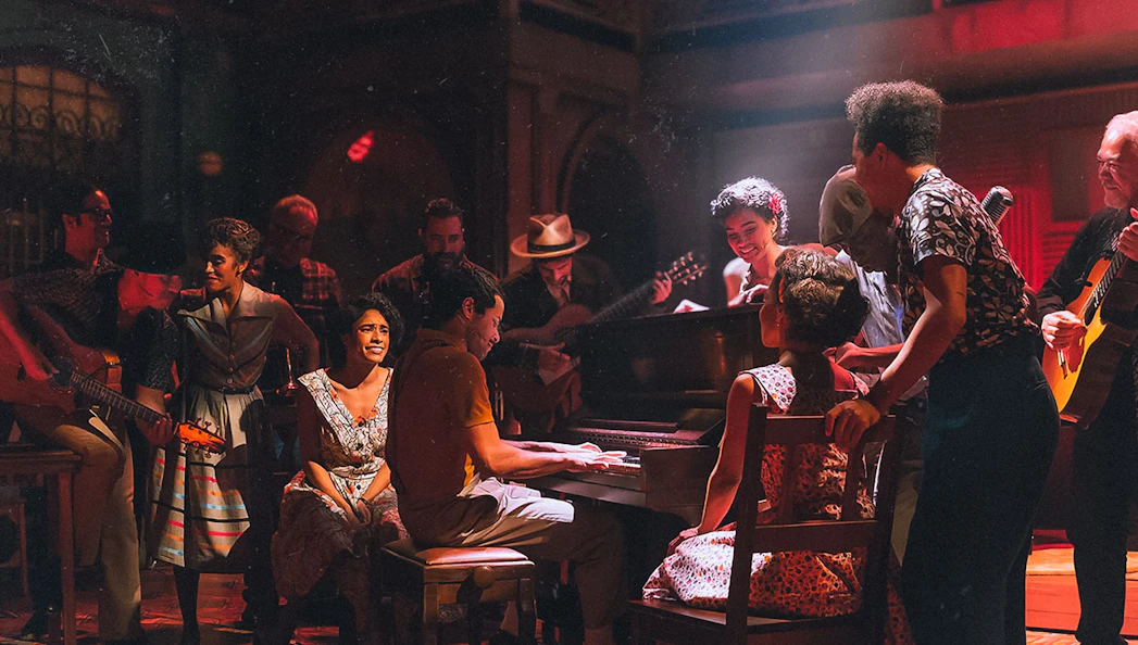 Musicians performing at a lively Buena Vista Social Club event.