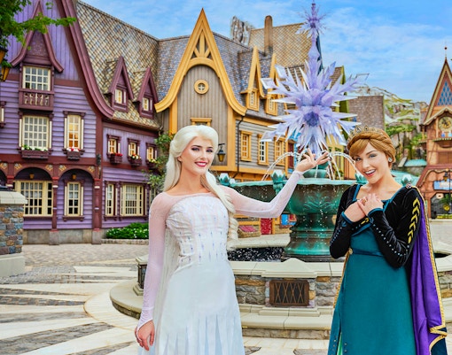 World of Frozen characters at Hong Kong Disneyland