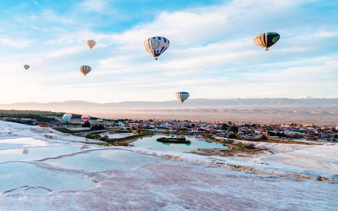 Pamukkale Hot Air Balloon Flight at Sunrise