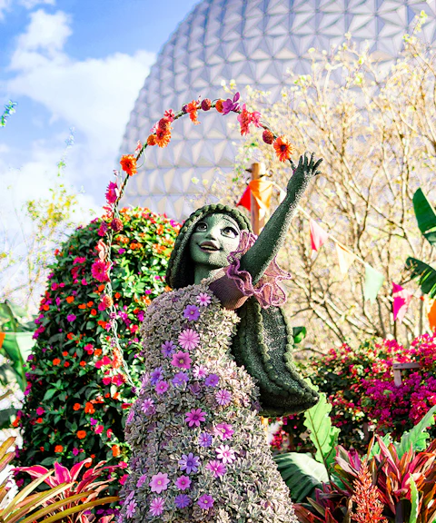 Topiary display at EPCOT Flower Garden Festival, Walt Disney Resort Orlando.