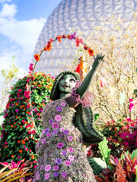 Topiary display at EPCOT Flower Garden Festival, Walt Disney Resort Orlando.
