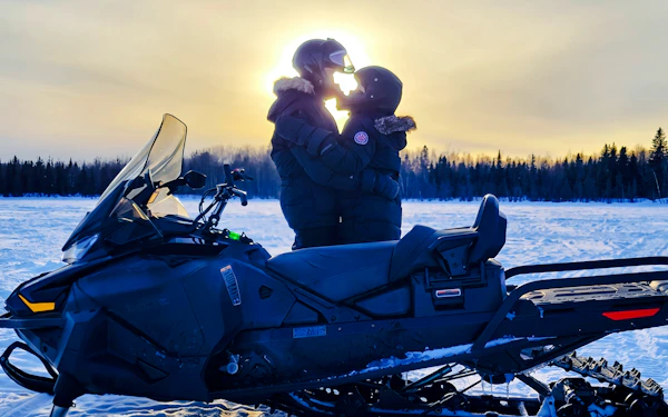 Guided Snowmobile Tour: Frozen Lakes & Forest Trails with Safety Briefing & Gear Check