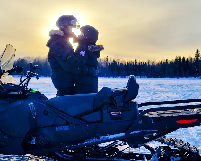 Guided Snowmobile Tour: Frozen Lakes & Forest Trails with Safety Briefing & Gear Check