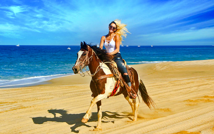 Side Beach and Forest Horseback Riding with Hotel Transfers