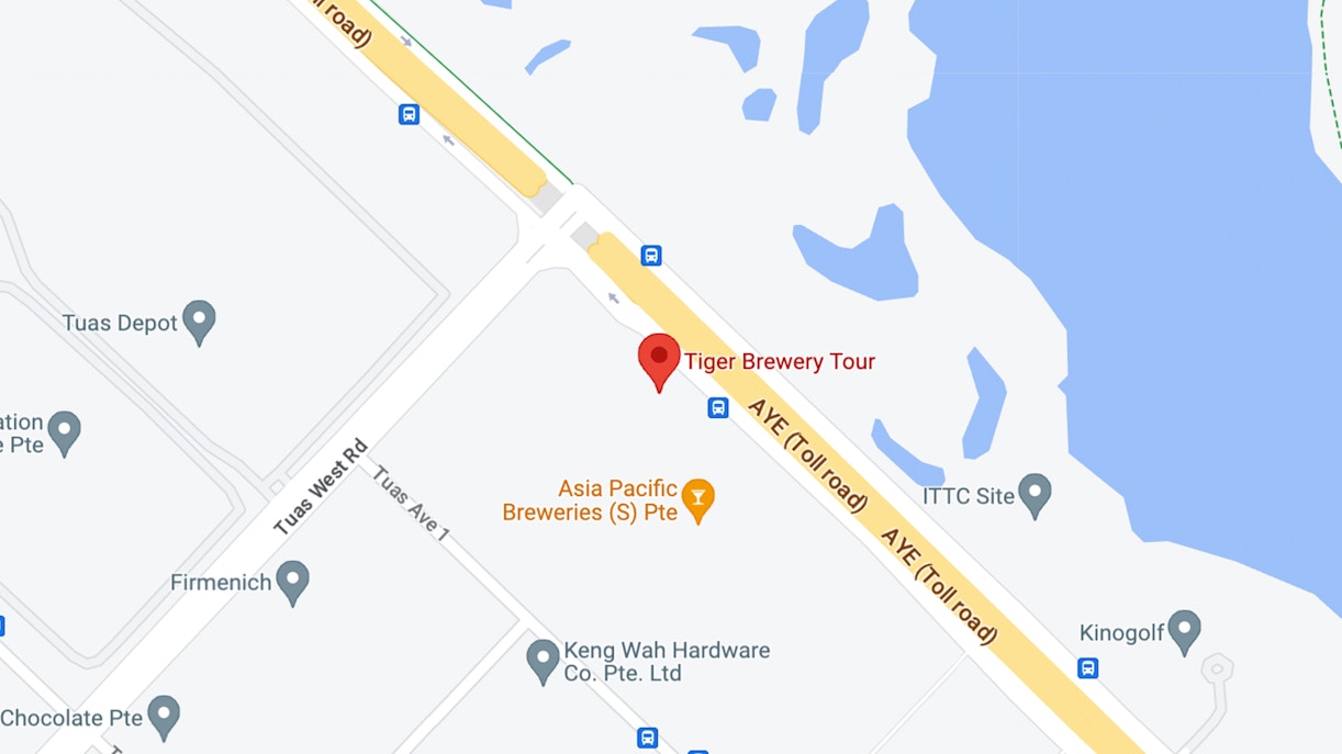 Tiger Brewery on a map