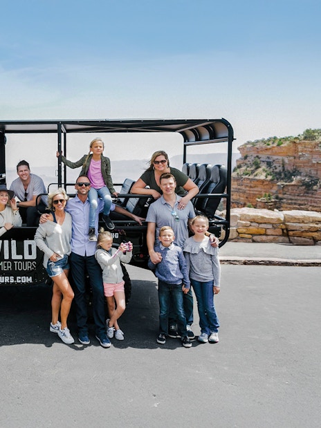 Guests enjoying a Hummer tour at Grand Canyon National Park.