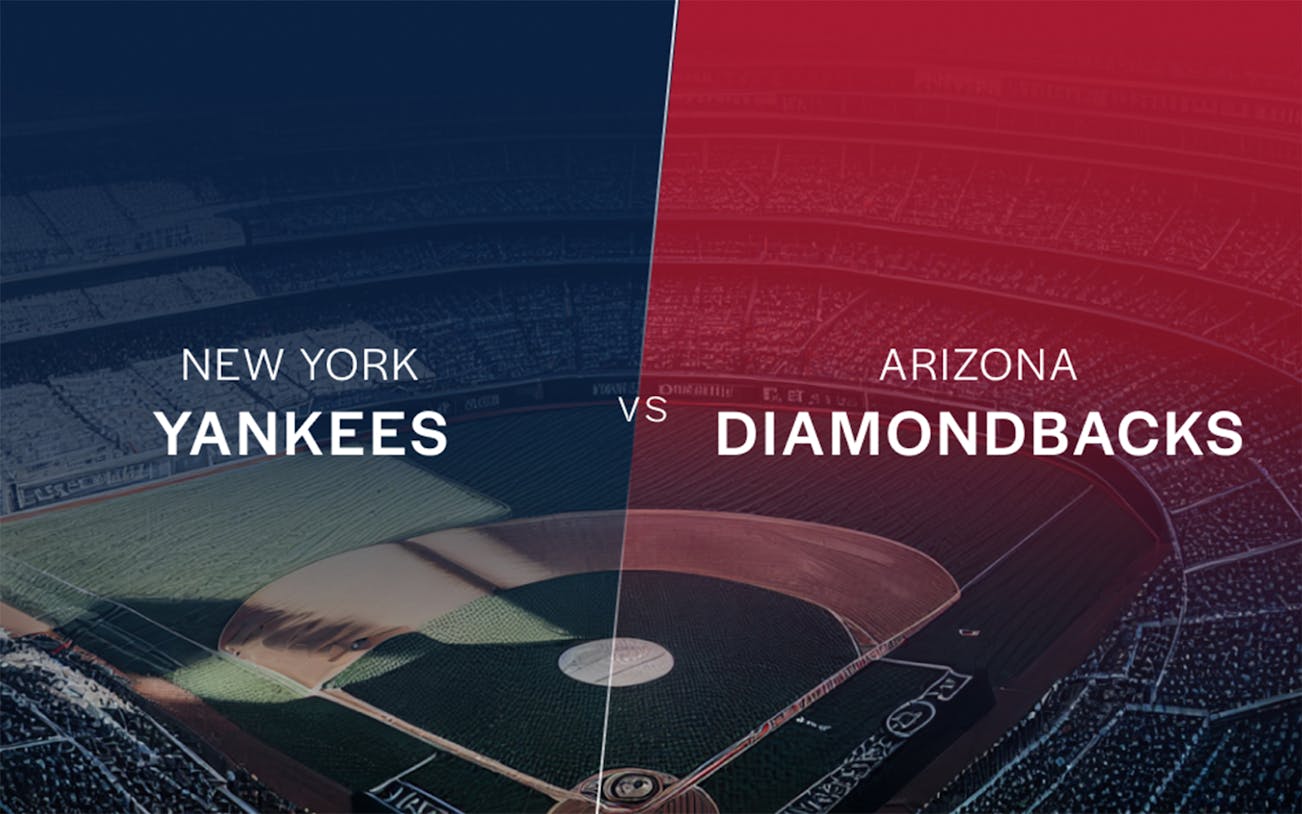 New York Yankees vs Arizona Diamondbacks game at a baseball stadium.