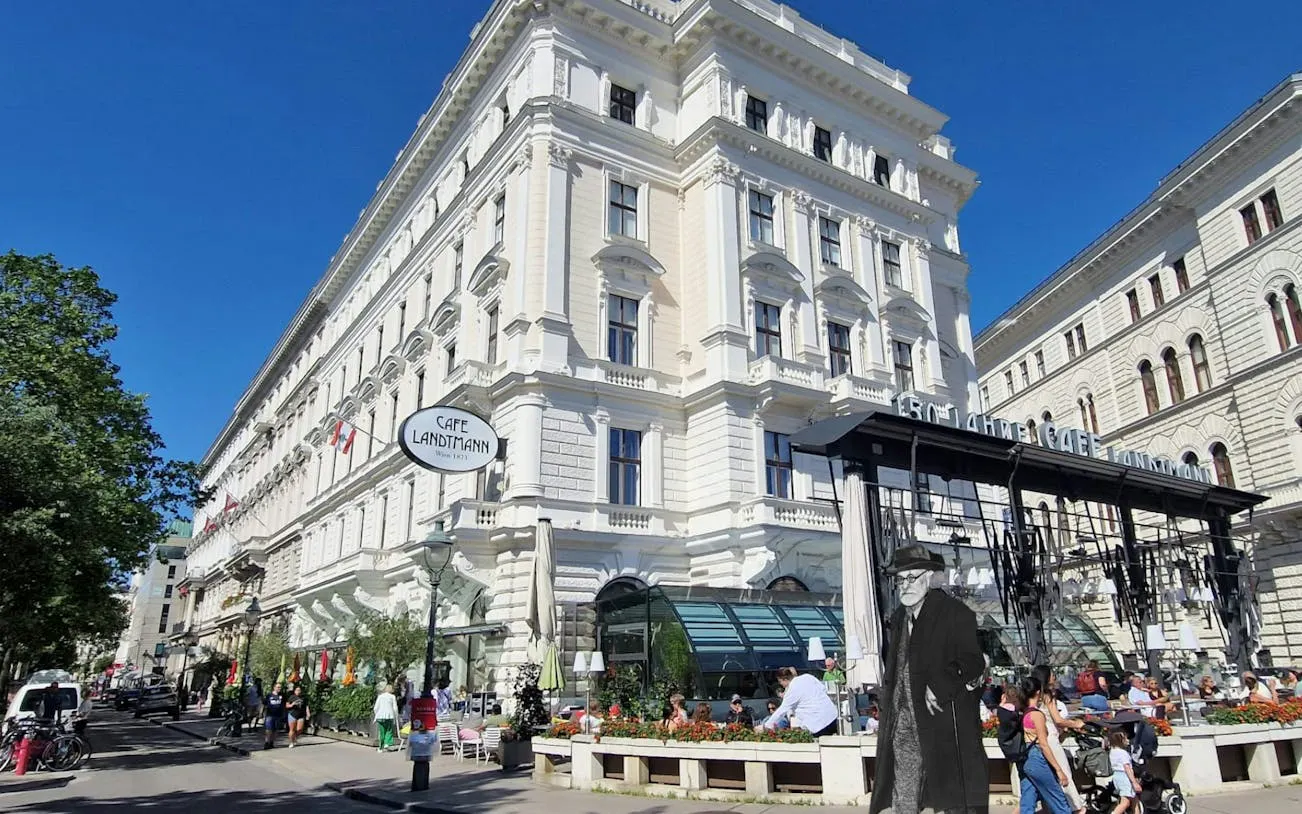 Cafe Landtmann in Vienna, part of Freud's self-guided city exploration game.