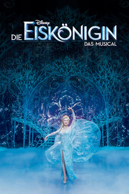 Elsa and Anna performing on stage in Disney's Die Eiskönigin musical.
