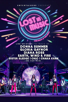Live concert performance at Lost in Music event, featuring vibrant stage lights and audience in Paris.