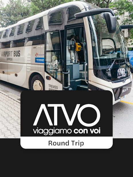 ATVO bus at Treviso Airport for round trip to Venice Piazzale Roma.