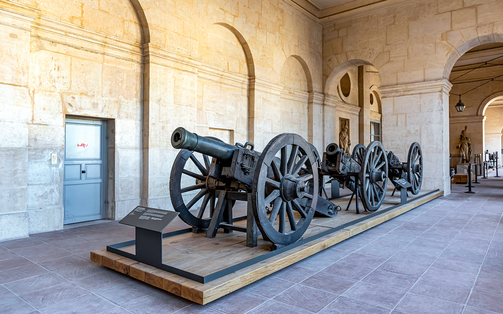 Cannons displayed at the Army Museum in Invalides, Paris.