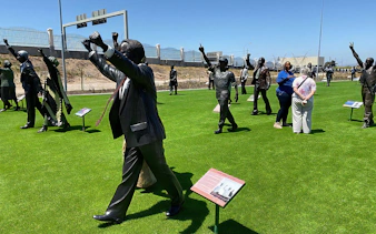 Statues of historical figures at Long March to Freedom Exhibition in South Africa.