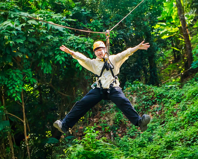 Flying Hanuman: 28 Platform Zipline and Elephant Sanctuary Visit