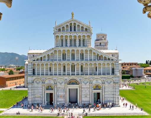 Cathedral of Pisa with The Leaning tower in the background
