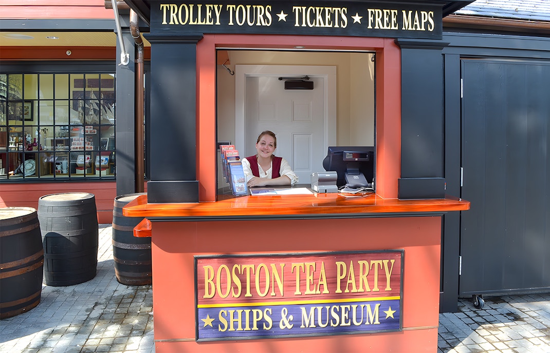 Ticket counter for Boston Tea Party