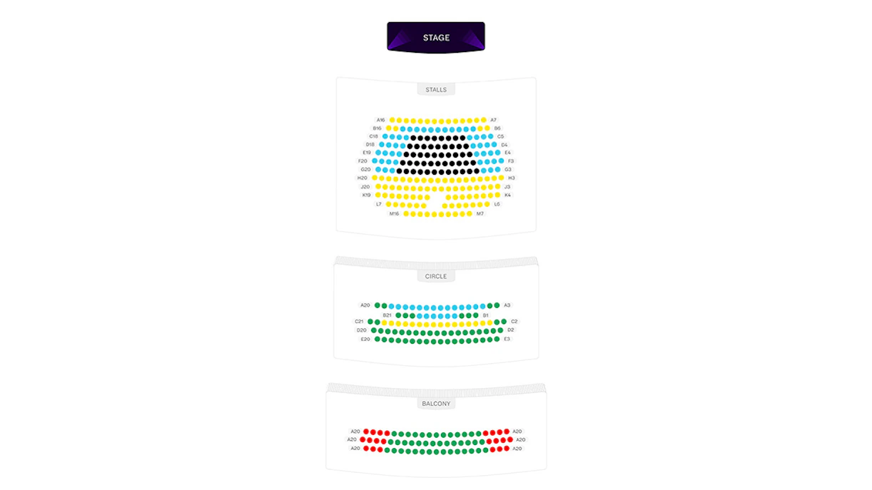 Royal Court theatre seat map