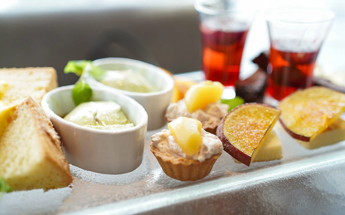 Assorted desserts and drinks at SkyFeast, Sydney Tower.