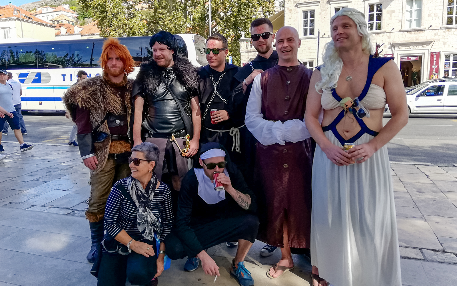 Group in costume on Dubrovnik's King's Landing Walking Tour.