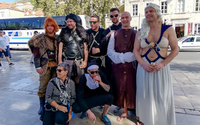 Group in costume on Dubrovnik's King's Landing Walking Tour.