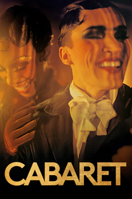 Performers smiling in a scene from Cabaret Westend show.