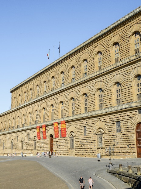Pitti Palace exterior in Florence, Italy, part of the Uffizi, Pitti Palace & Boboli 5-Day Pass.