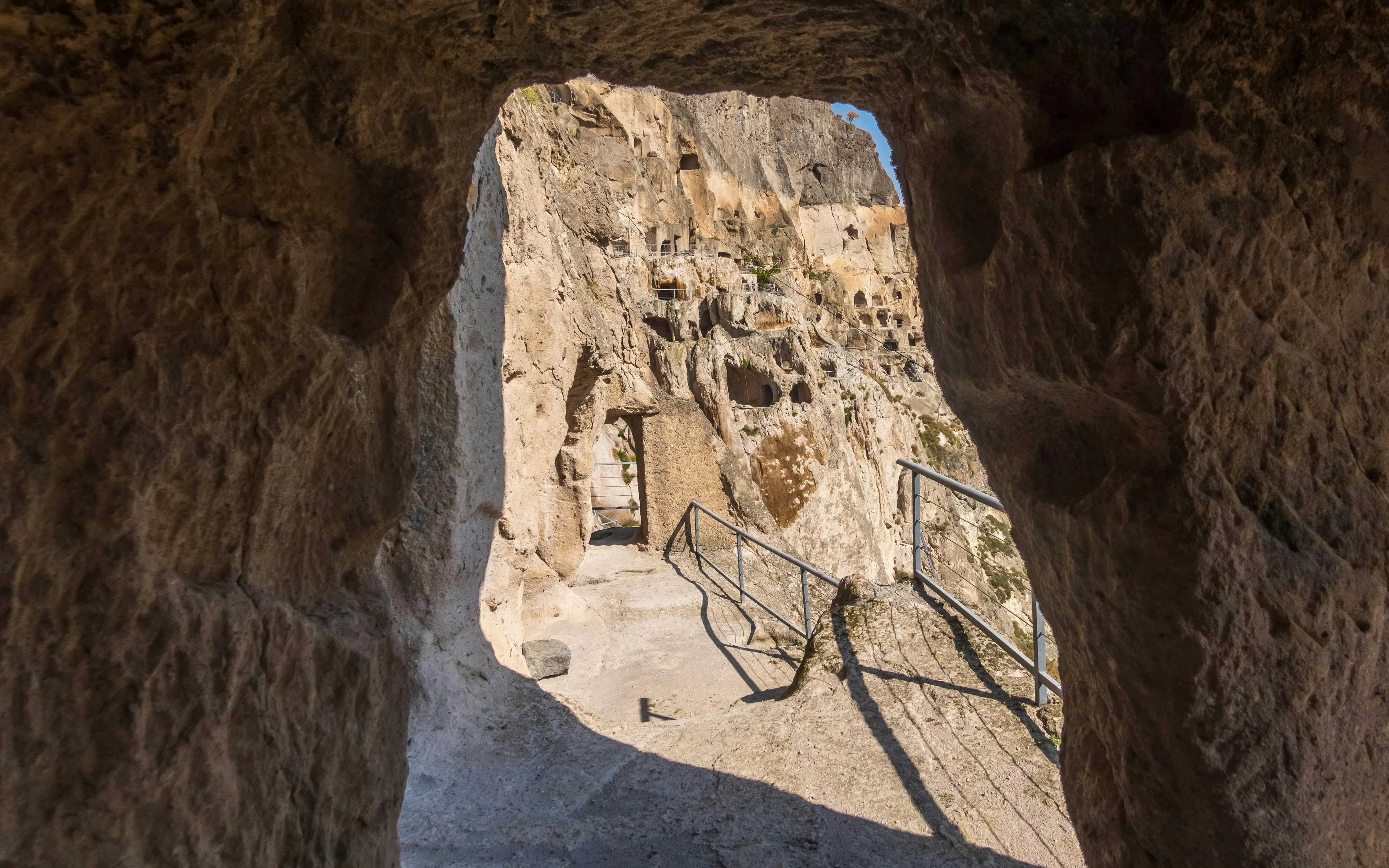 Utsiktsplatsen över grottstaden Vardzia