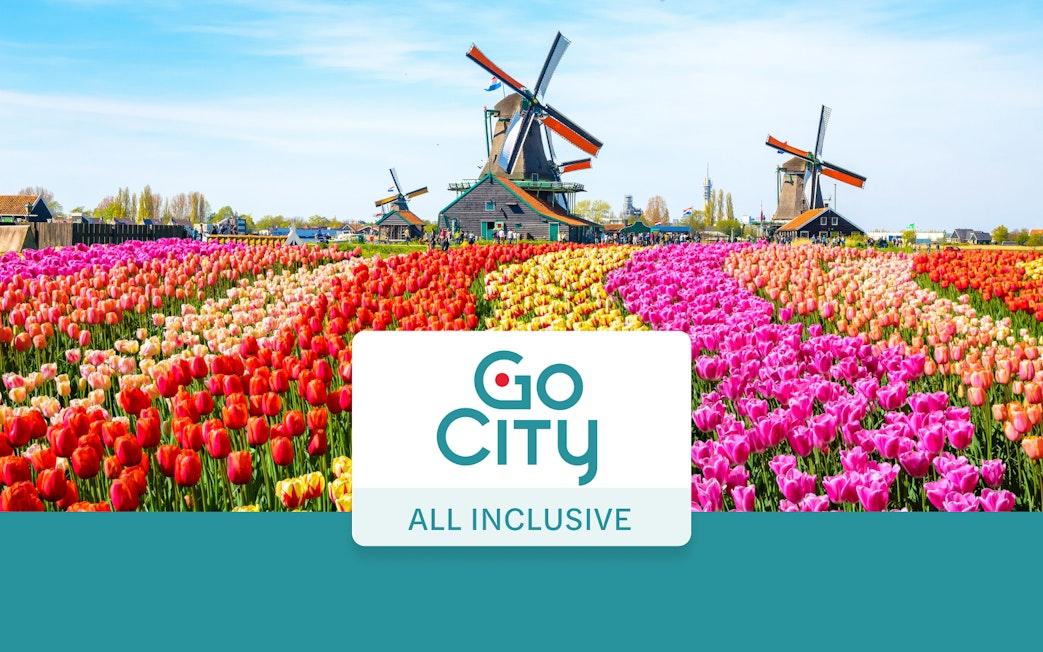 Tulip fields and windmills in Amsterdam with Go City All-Inclusive Pass.
