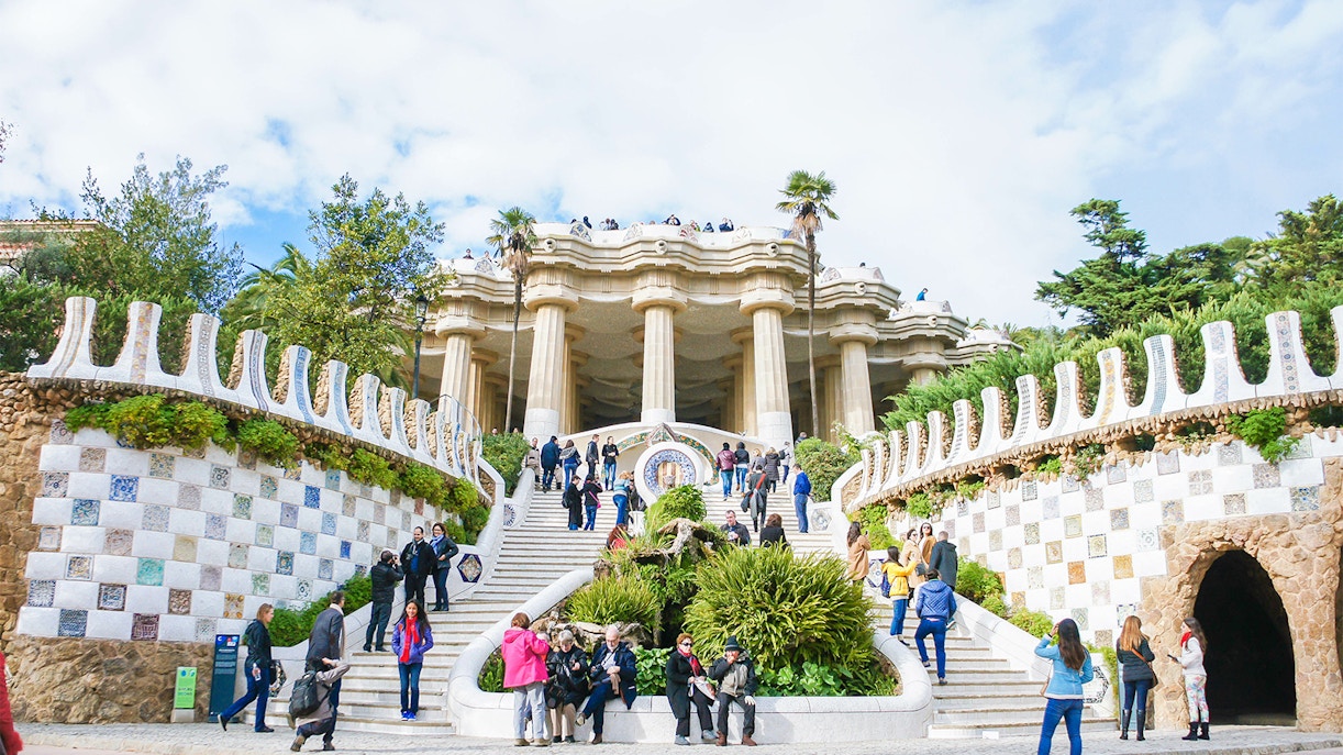 view of Park Guell in Barcelona