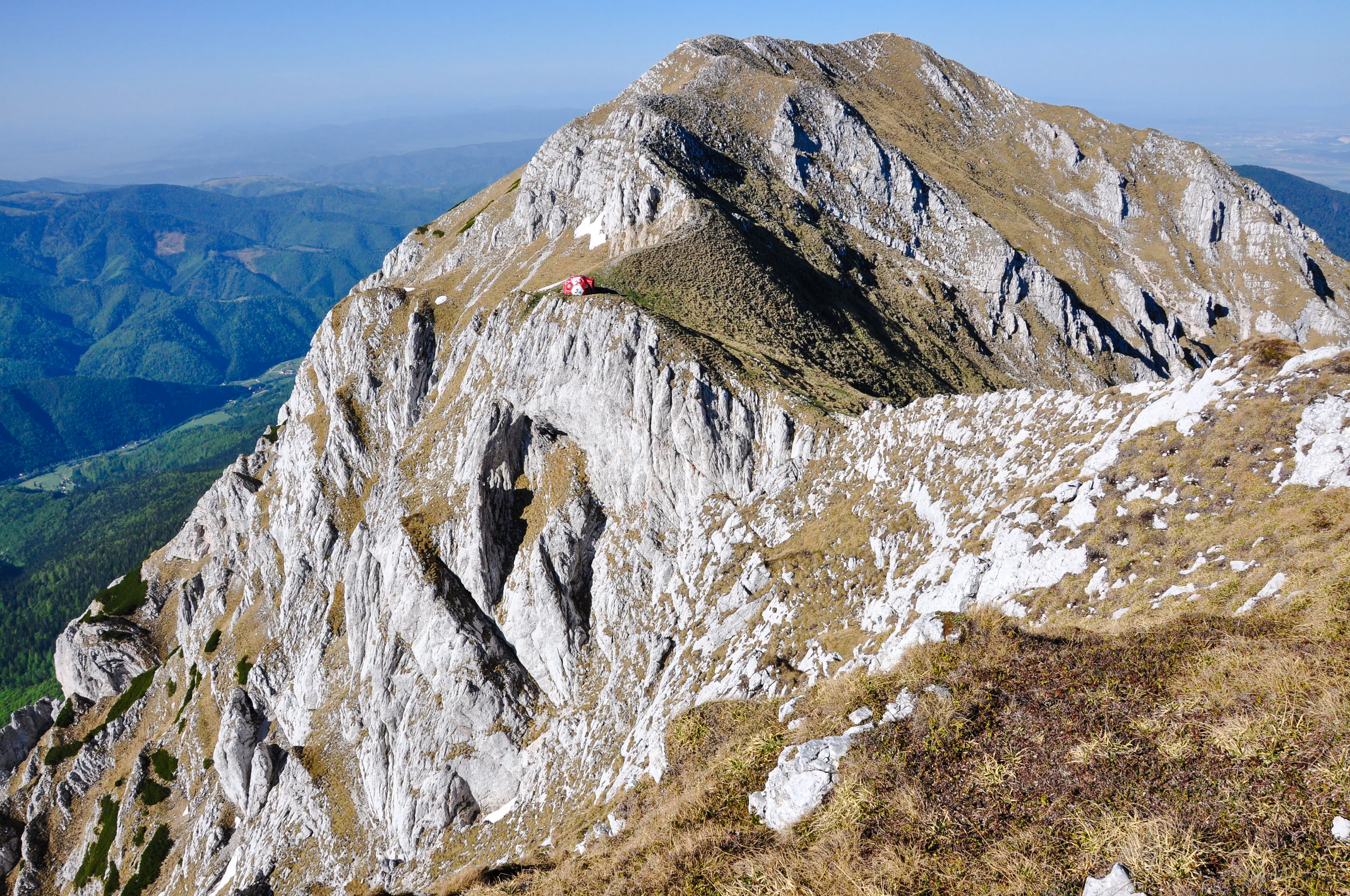 Mountain ridge view in Piatra Craiului National Park during a 2-day guided trek, Brasov.