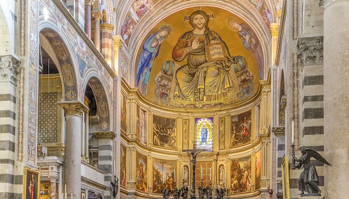 Frescoes inside the Pisa Cathedral
