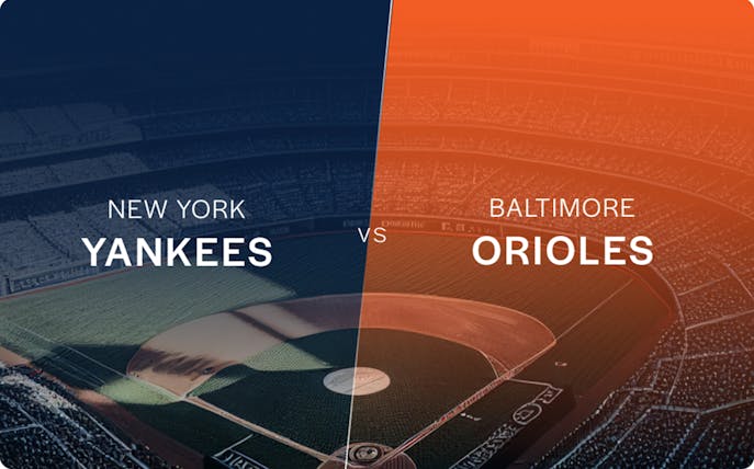 New York Yankees vs Baltimore Orioles game graphic, July 5, 2023.