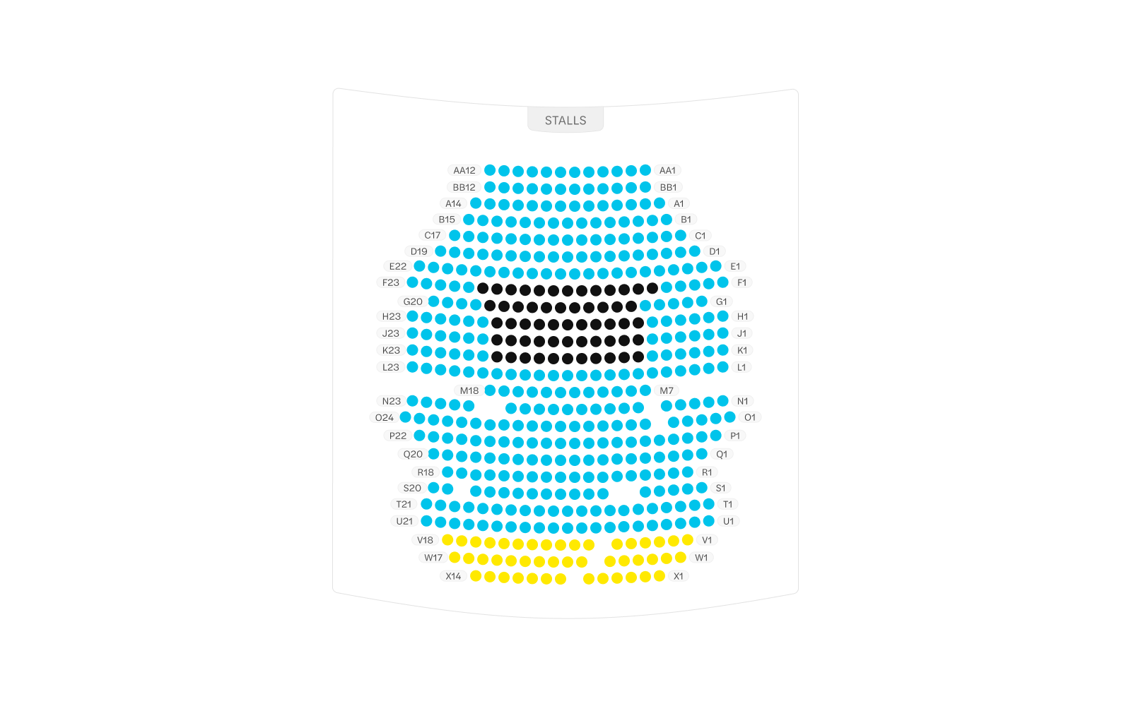 Garrick Theatre seating plan image