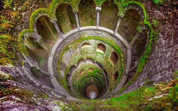 Initiation well with spiral staircase, Quinta da Regaleira, Sintra.