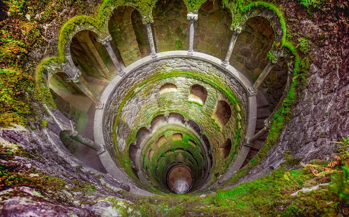 Initiation well with spiral staircase, Quinta da Regaleira, Sintra.