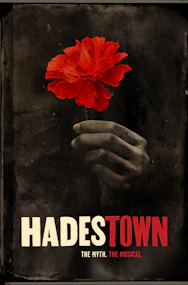 Hadestown musical performance on Broadway stage, New York City.