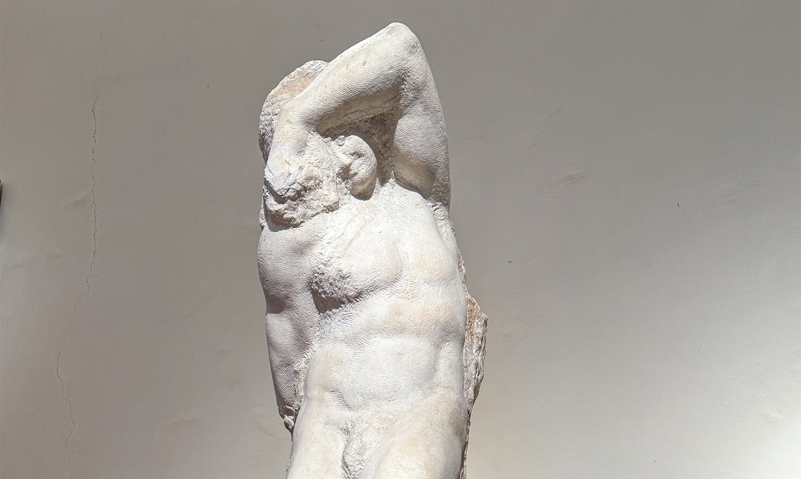 Michelangelo's The Prisoners sculptures at Accademia Art Gallery, Florence.