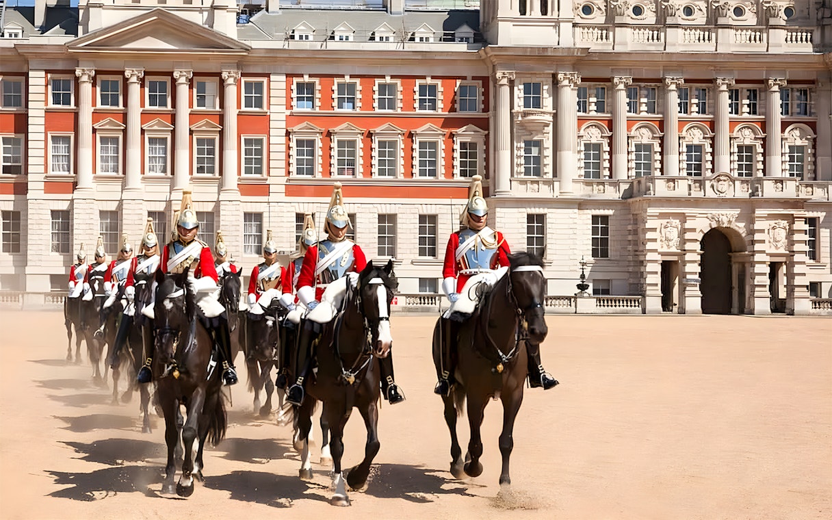Changing of the Guards ceremony at Horse Guards Parade, London.