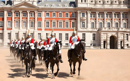 Changing of the Guards ceremony at Horse Guards Parade, London.
