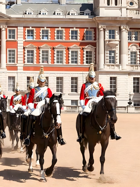 Changing of the Guards ceremony at Horse Guards Parade, London.
