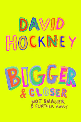 David Hockney's immersive art exhibit "Bigger & Closer" showcasing vibrant digital landscapes.