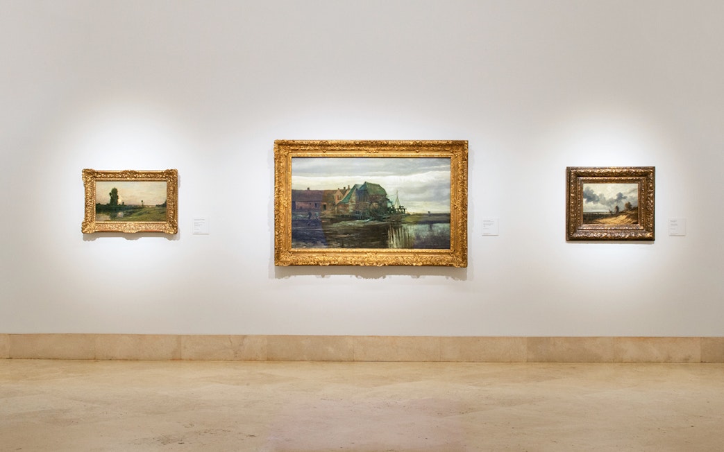Paintings displayed in Thyssen-Bornemisza Museum gallery, Madrid.