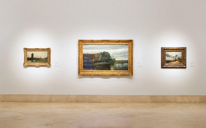 Paintings displayed in Thyssen-Bornemisza Museum gallery, Madrid.
