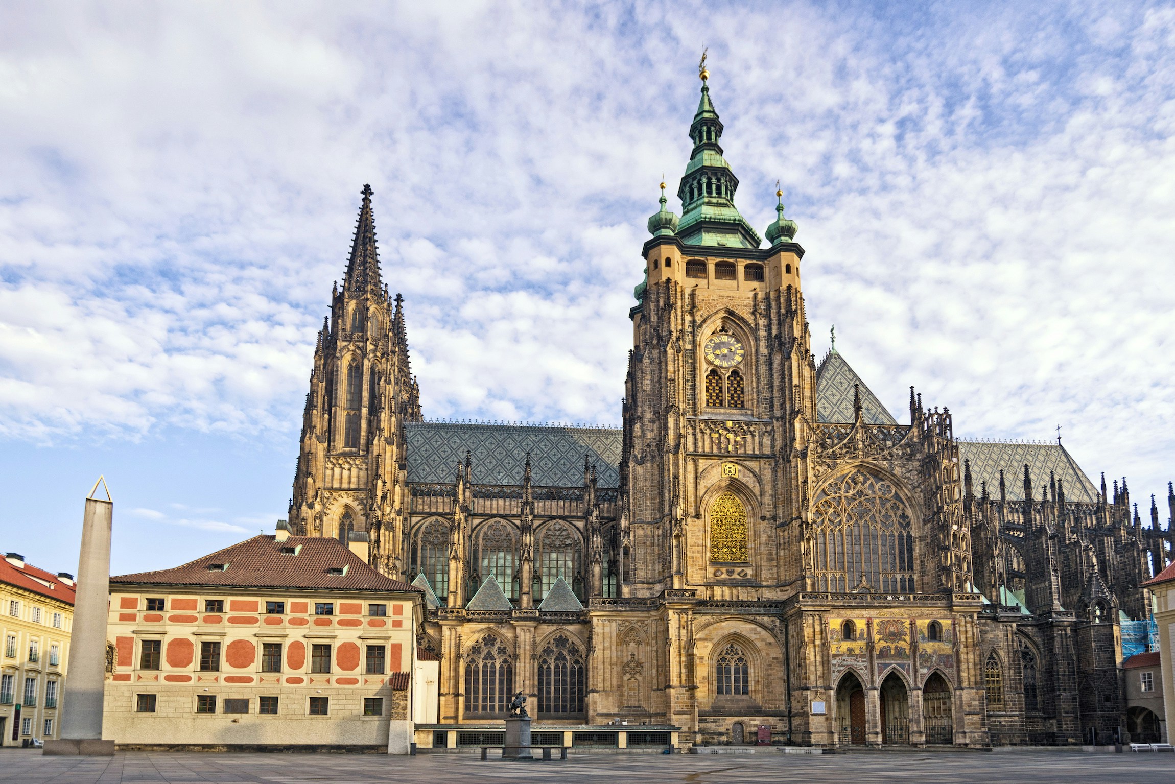 Exterior front view of St. Vitus Cathedral