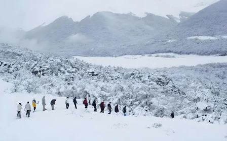 From Ushuaia: Snow Experience with Snowmobile & Husky Sled