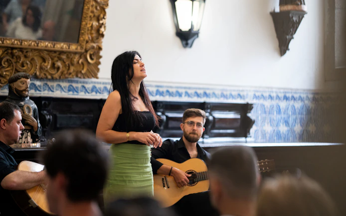 Fado performance at the Monastery of São Bento da Vitória in Porto.