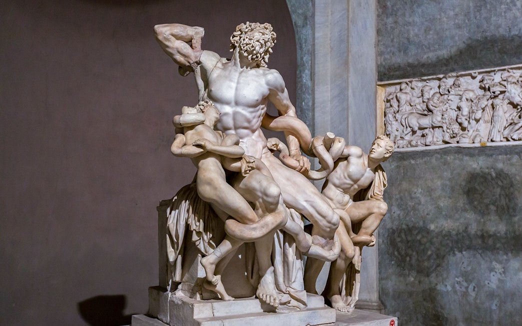 Laocoön and His Sons sculpture in Vatican Museums, Rome.